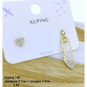 Сережки Xuping золото 14K